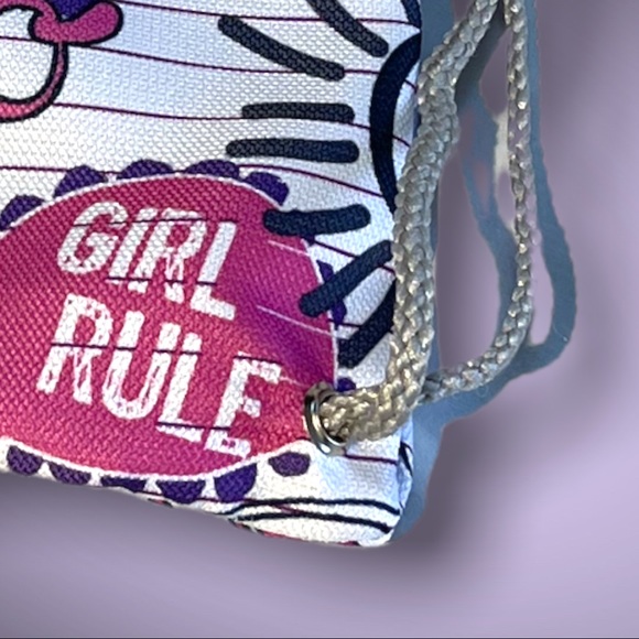 Handmade String Bag Durable! Zipper Pocket Tote Backpack - Picture 8 of 10